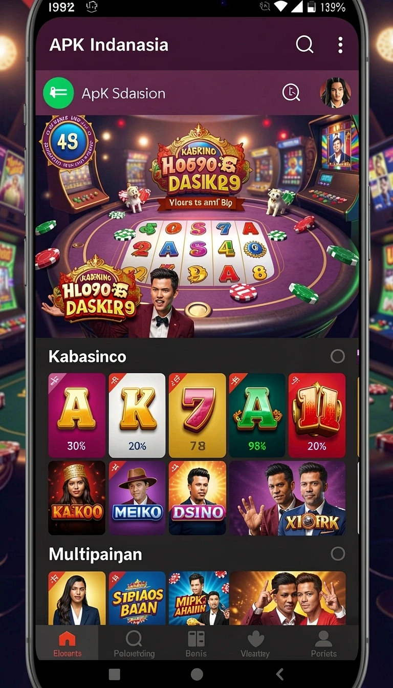 Tampilan utama aplikasi gamatogel App APK Terbaru yang intuitif dan efisien.